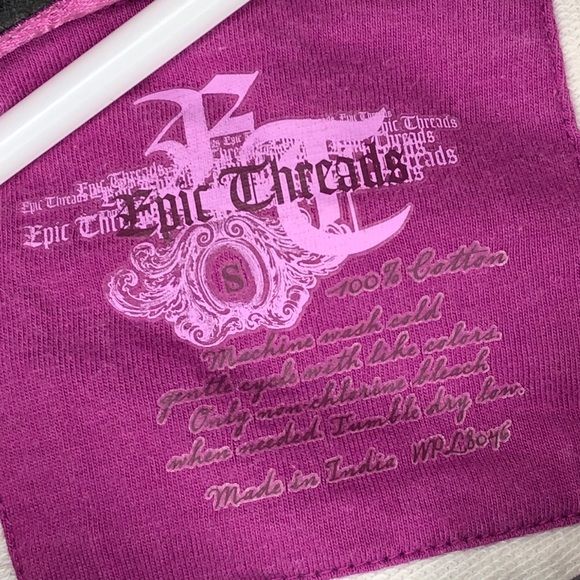 Epic Threads Girls Zip Up Hoodie Plaid (S) - Picture 3 of 3